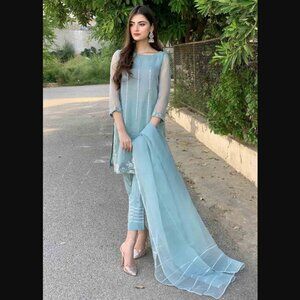 Kenari 3pc Aqua Grey outfit - S